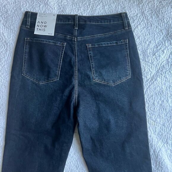 NWT And Now This The Slim Jean High Rise Long line Leg Dark Rinse Jeans sz 32 - Picture 8 of 13